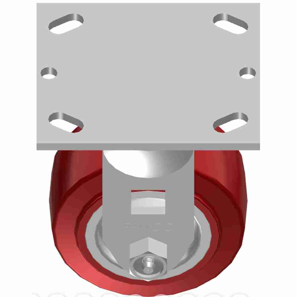 PEMCO ER4X2TUM Rueda Fija 4X2 Poliuretano Rojo 226 kg 3 PEMCO ER4X2TUM Rueda Fija 4X2 Poliuretano Rojo 226 kg - Imagen 3