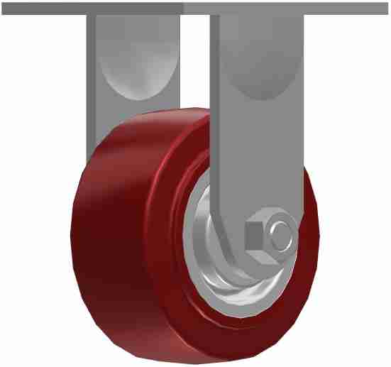 PEMCO ER4X2TUM Rueda Fija 4X2 Poliuretano Rojo 226 kg 2 PEMCO ER4X2TUM Rueda Fija 4X2 Poliuretano Rojo 226 kg - Imagen 2