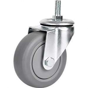 75TP40GI4468YY Rueda 4" hule con tornillo de 1/2