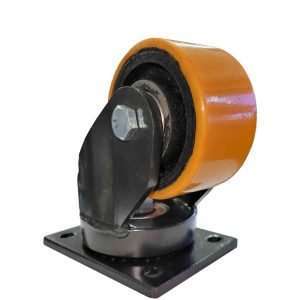 74100A Rodaja industrial placa giratoria fierro poliuretano 4X2 700 kg