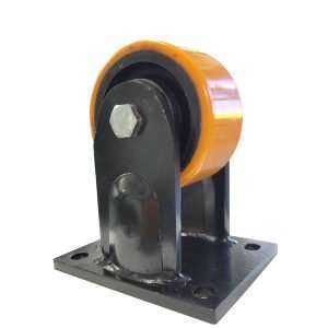 74100AF Rodaja industrial placa fija fierro poliuretano 4X2 700 kg